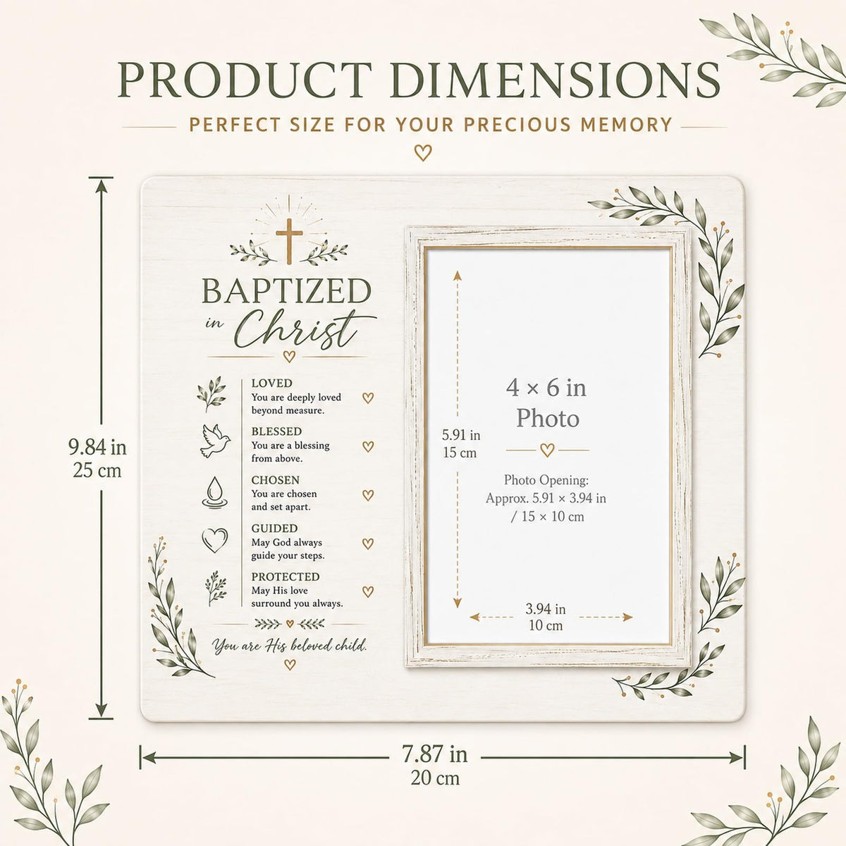 Baptism Picture Frame Baptism Gifts For Boys And Girls Christian Gifts