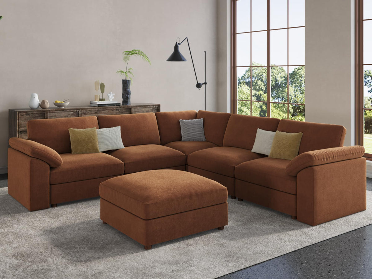 EASE MOOSE Sectional Modular Sofa,Luxury Comfty Deep Seat Couch