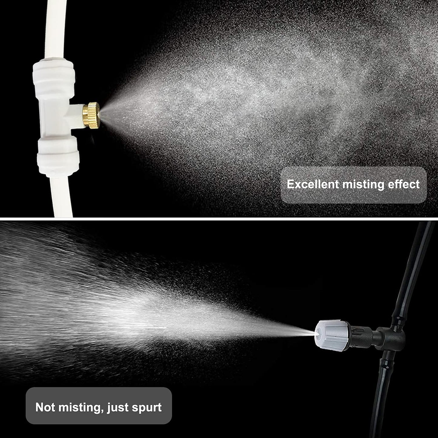 Mister System for Outside Patio, White Misting Kit for Backyard, 65Ft|20M.