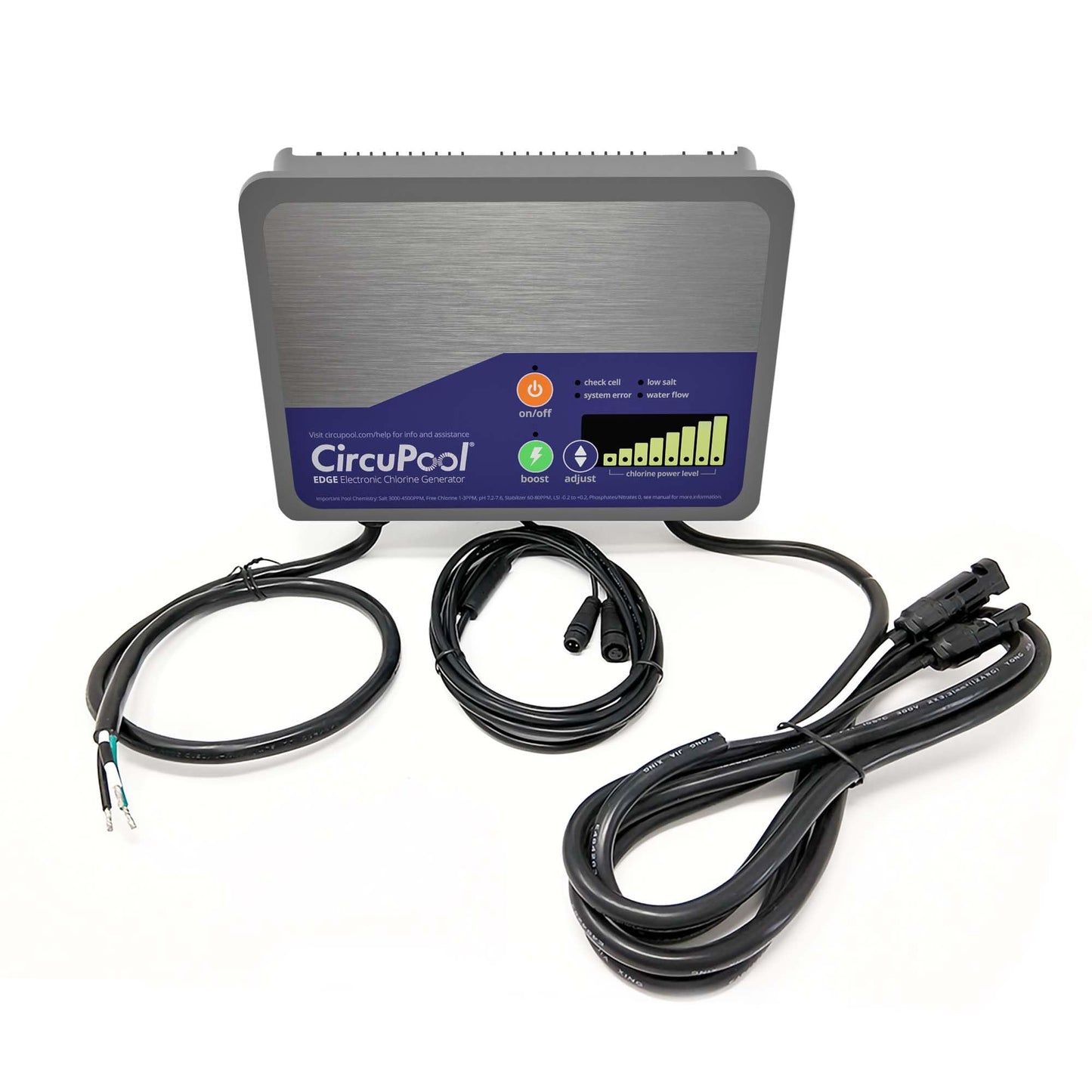 CircuPool EDGE25 Salt Chlorine Generator | USA-Made | 7 Year Manufacturer Warranty | No DIY Install Penalty | 1.2 lb CL Output | Electronic Salt Chlorinator System for Pools up to 25,000 Gallons