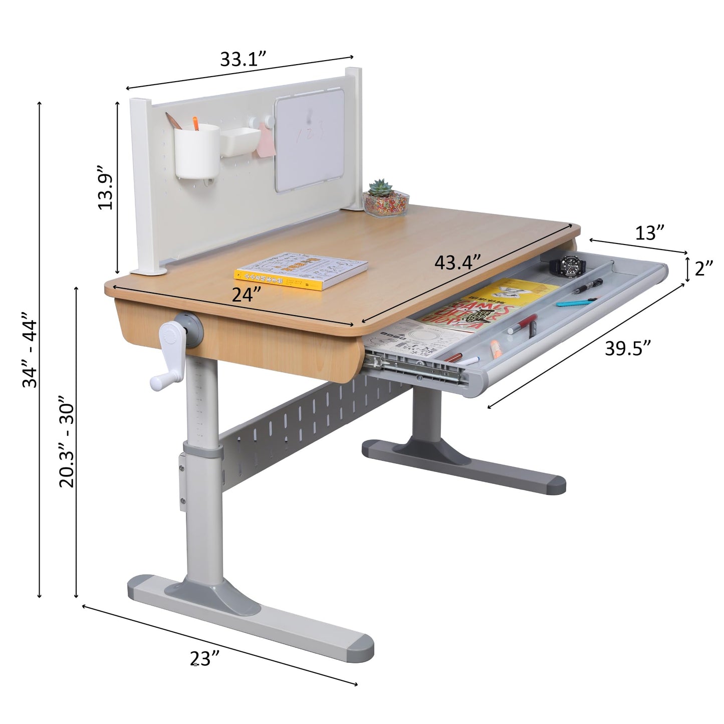ApexDesk Height Adjustable Study Desk 43" NK Series (Desk Only)