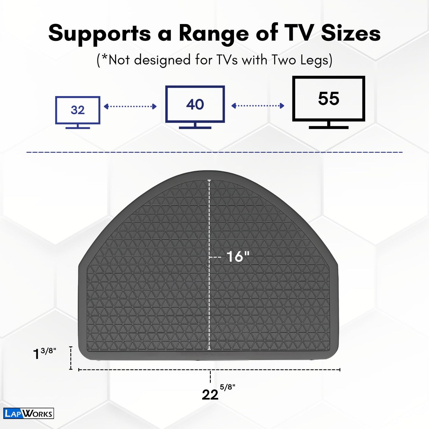 LapWorks 21 Inch Rotating TV Swivel Stand - Heavy Duty Turntable Base with Stainless Steel Ball Bearings - Universal 360 Degree Swivel Base for Monitors and TVs up to 200 lbs