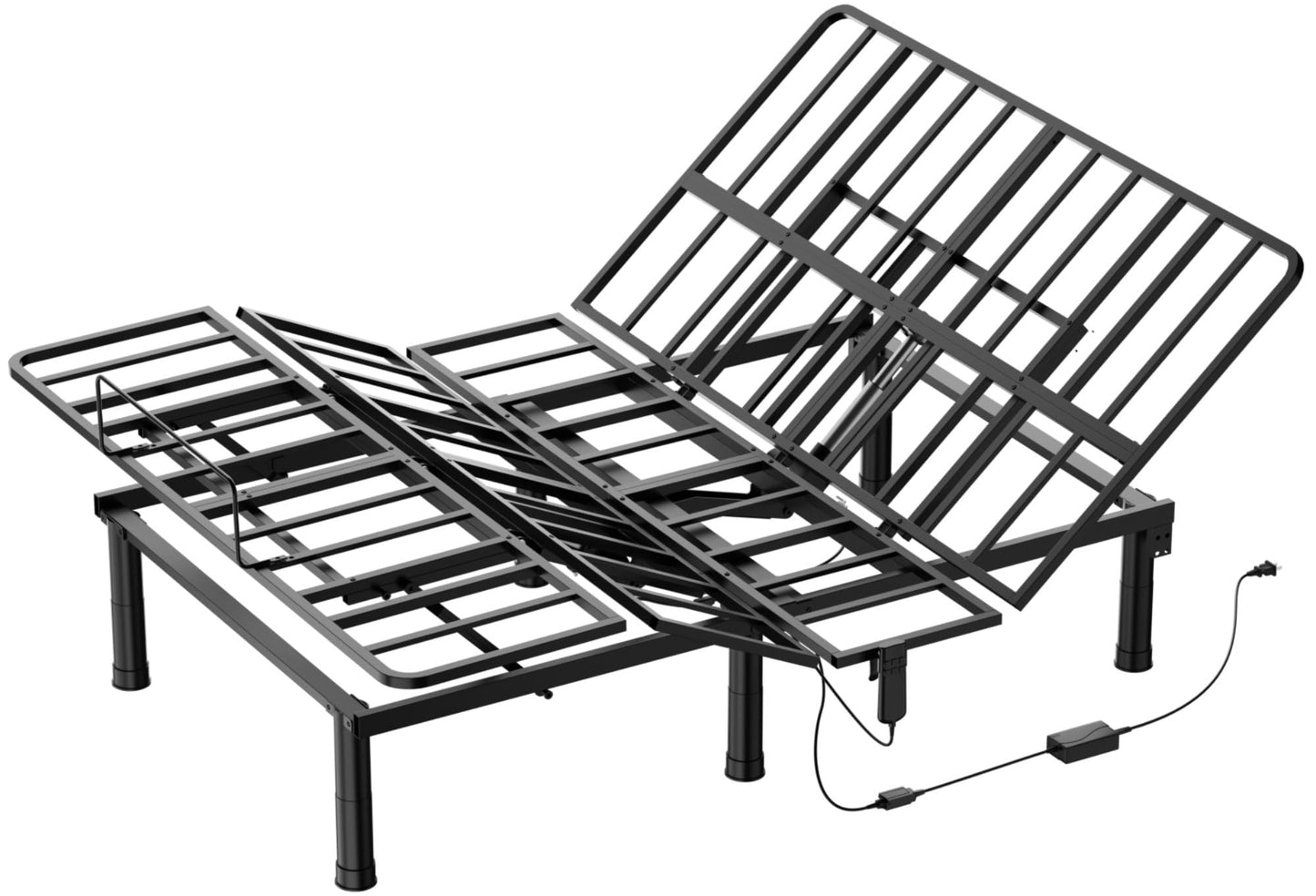 SunsGrove Cal King Adjustable Bed Base, Wired Remote Control, Independent Head and Foot Incline, Electric Bed Frame Base, Adjustable Bed Leg with 2 Height Options, Easy Assembly