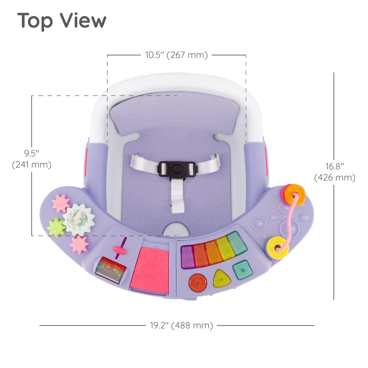 Infantino Music & Lights 3-in-1 Discovery Seat & Booster, Lavender