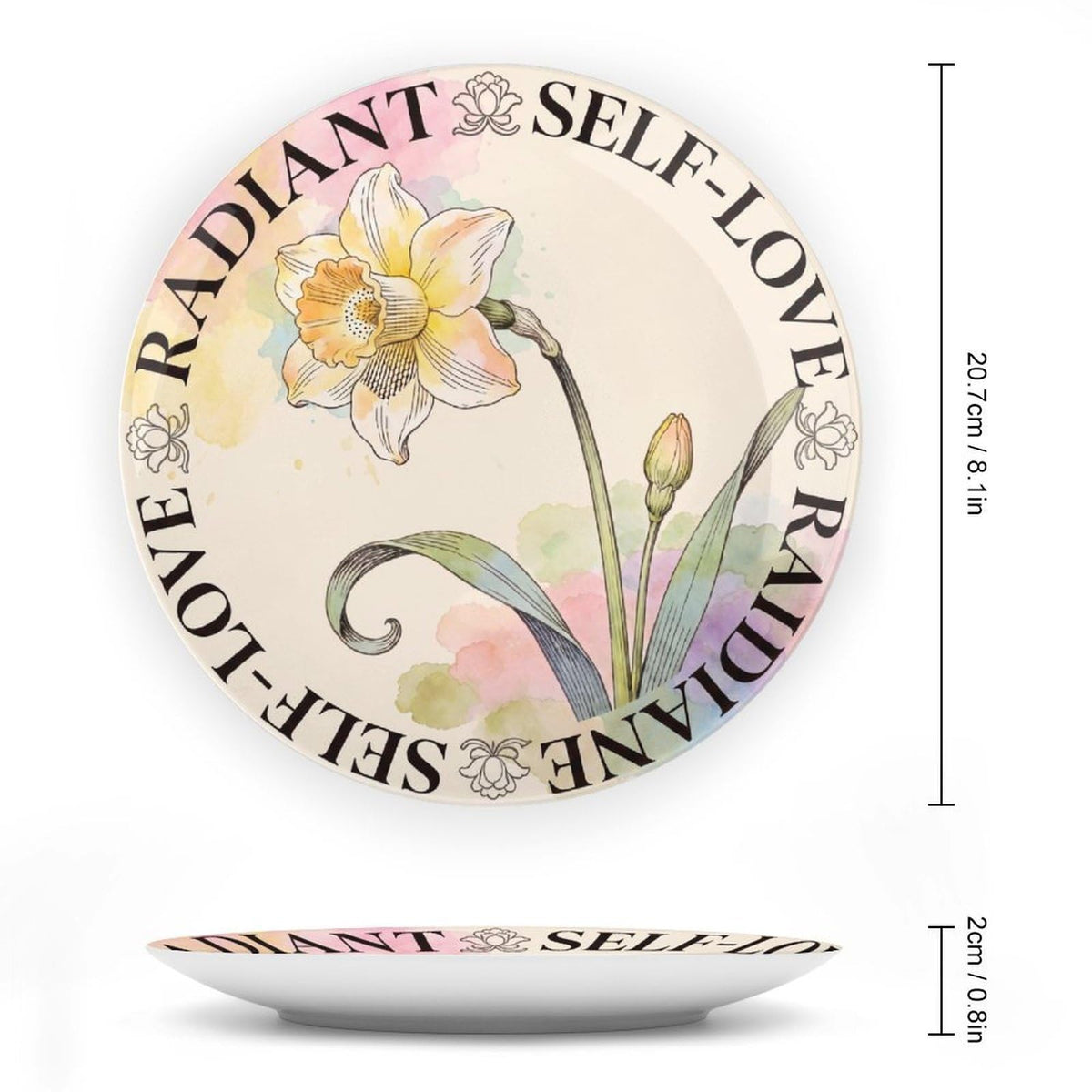 Nichcepts 8 Inch Decorative Plates Birth Flower March Daffodil