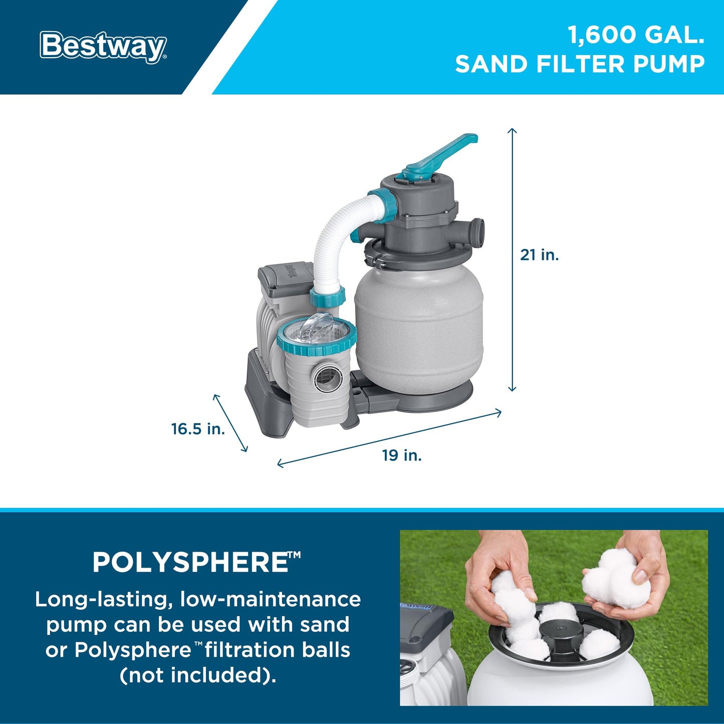 Bestway Hydrium 20' x 12' x 48" Above Ground Pool, Oval Steel Side Wall Frame Outdoor Swimming Pool Set with Sand Filter Pump, Ladder & Accessories