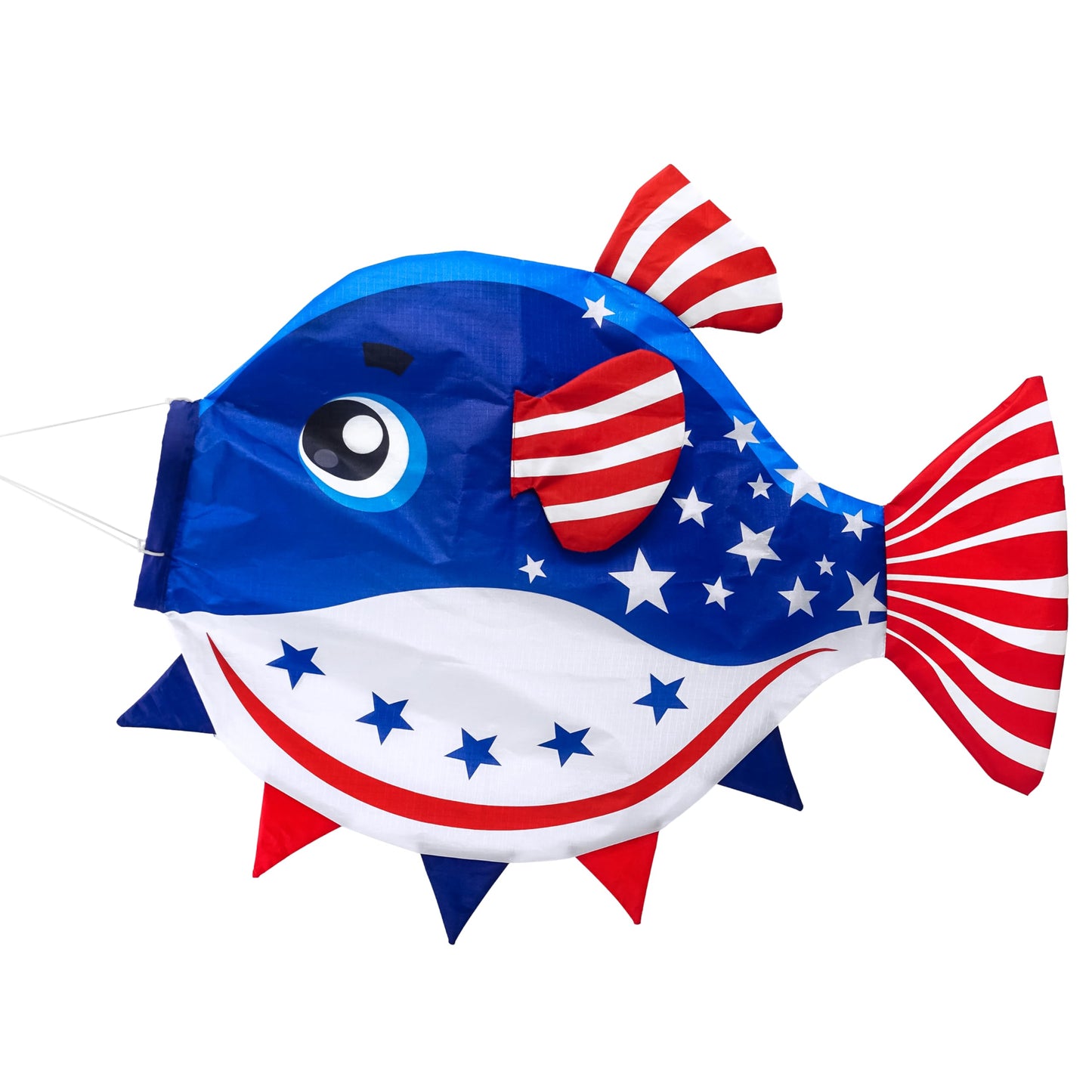 emma kites Patriotic Blue Puffer Fish Windsock Décor for Garden Backyard Balcony Porch Deck Dock Party Campsite Festival Party 28-INCH