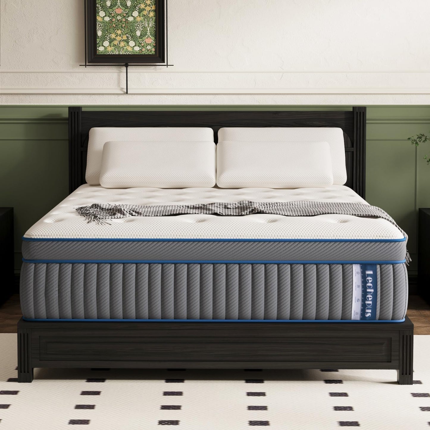 Lechepussleep Twinxl Mattress,14 Inch Twinxl Size Hybrid Mattress Medium Plush Cooling Gel Memory Foam with Individually Pocket Coils,Soft & Brethable Pressure Relief,Balanced Support, 39"*80"