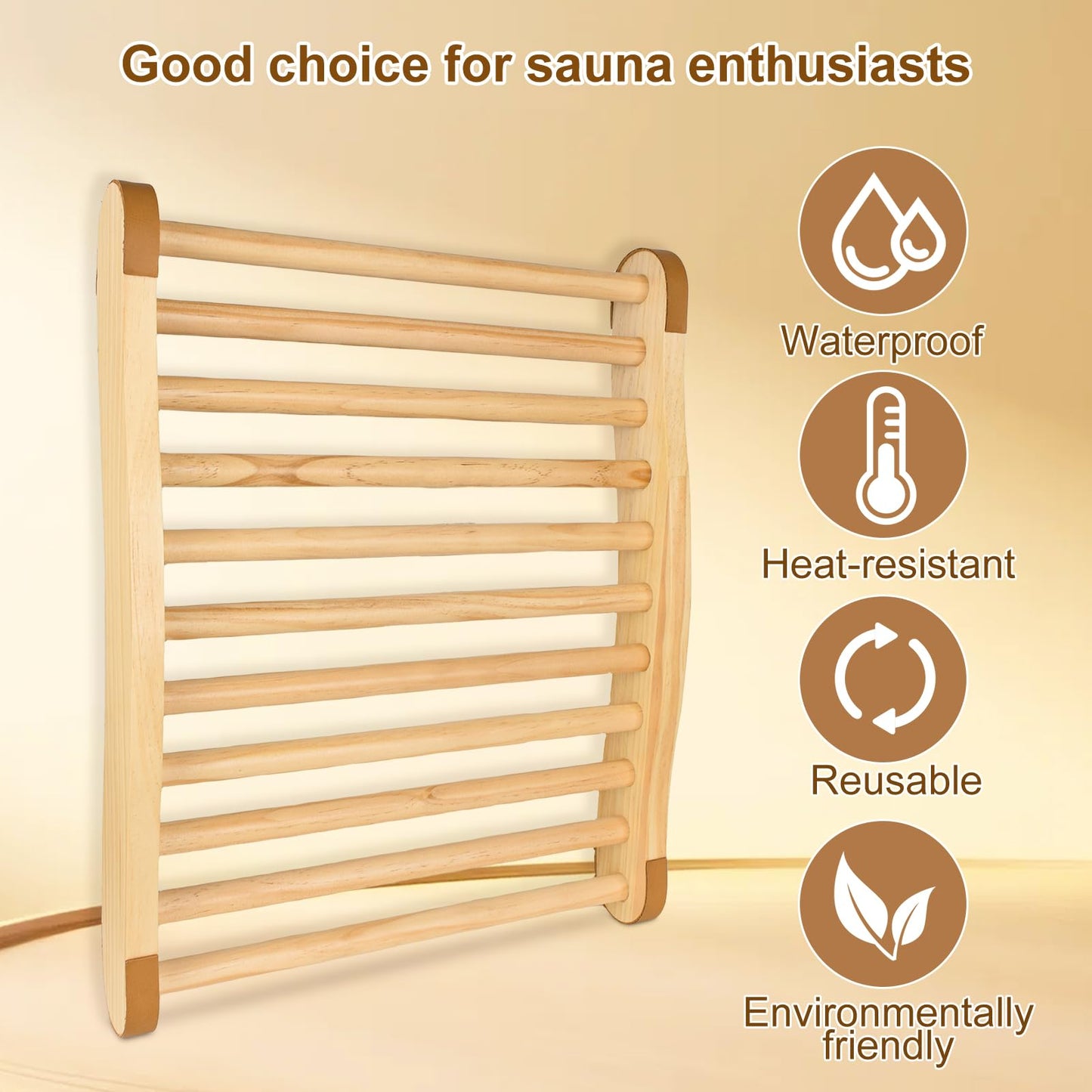 Shanshanshop 2pcs Sauna backrest，Sauna backrest Infrared，Infrared Sauna Accessories，Suitable for Sauna Rooms and Bucket Style Sauna backrests,18 x 12 Inch，Comfortable, Ergonomic s-Shaped