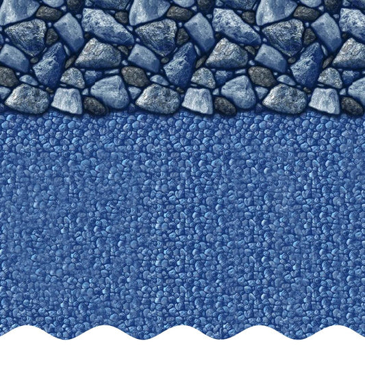 Smartline 24 ft Round Swimming Pool Liner | Coastal Rock | Unibead Style | 52 Inch Wall Height | 25 Gauge Heavy Duty Virgin Vinyl | Designed for Steel Sided Above Ground Pools