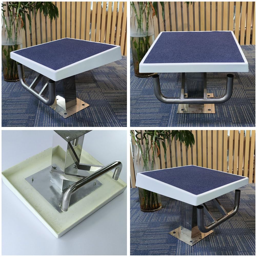 AIBOTY Heavy Duty Swimming Pool Diving Platform, 304 Stainless Steel Non-Slip Diving Boards, 15° Inclined Professional Diving Platform, Load Capacity 600 Lbs/280kg