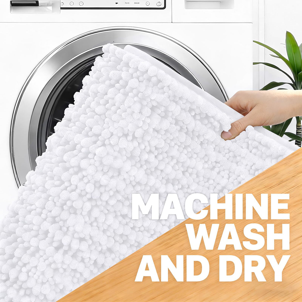 OLANLY Large Bathroom Rugs 70x46, Thick Soft Absorbent Chenille Bath Rugs