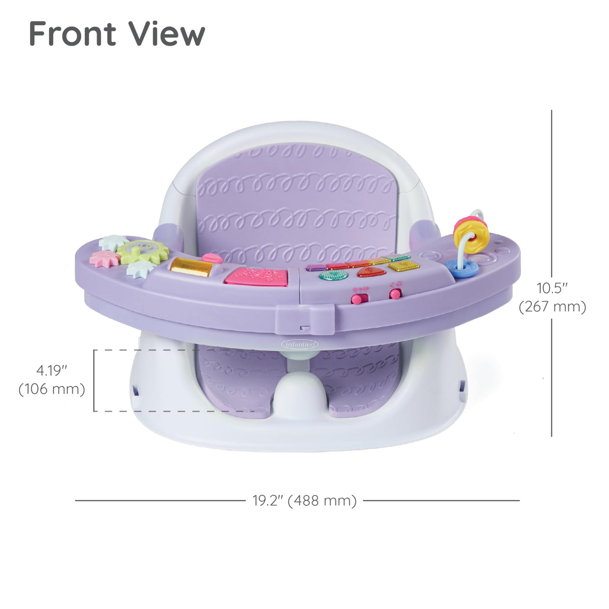 Infantino Music & Lights 3-in-1 Discovery Seat & Booster, Lavender