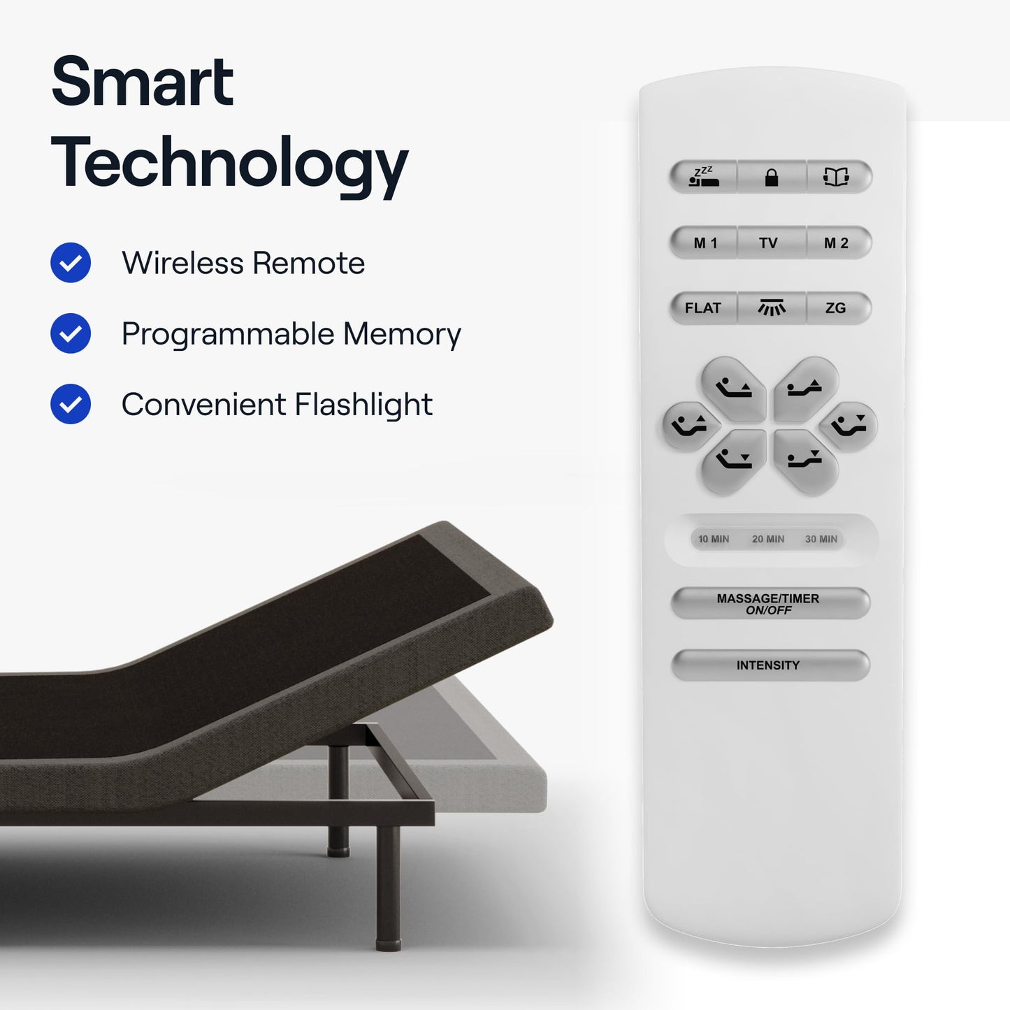 Nectar Premier Adjustable Base - Twin XL - Head & Foot Incline - Wireless Remote with Memory- 3 Massage Settings - 4 USB Ports - Anti-Snore & Zero Gravity - 1 Adjustable Base