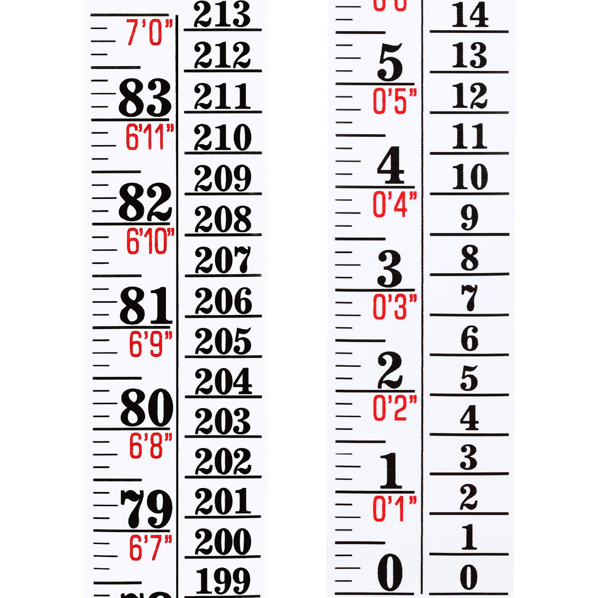 Tatuo 1 Pc Height Growth Chart for Wall Ruler Tape Adhesive for Home,White