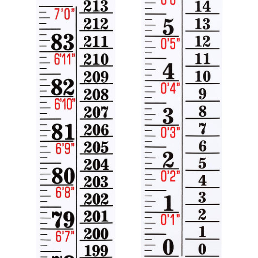 Tatuo 1 Pc Height Growth Chart for Wall Ruler Tape Adhesive for Home,White