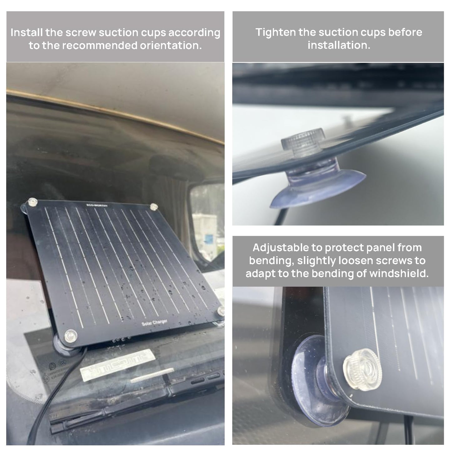 ECO-WORTHY Upgraded OBDII 10W Solar Battery Trickle Charger Maintainer-12V Waterproof Solar Panel Trickle Charger Kit with Portable Stand for Car Truck Boat Mower RV Trailer ATV Marine Battery