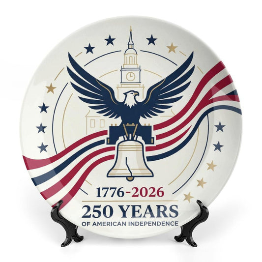 Nichcepts 250th Anniversary Decorative Plates 8 Inch Eagle Liberty Bell