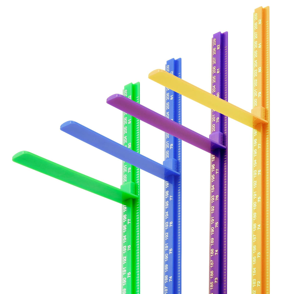 EASYXQ Growth Chart for Wall, Children Height Measurement,3D Removable Growth Height Chart,Splicing Height Ruler for Kids Baby Nursery 79 inch (Purple)