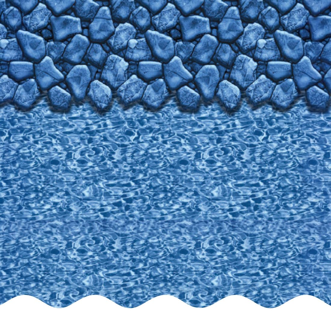 Smartline 24 ft Round Swimming Pool Liner | Boulder Swirl | Overlap Style | 48-52 Inch Wall Height | 20 Gauge Heavy Duty Virgin Vinyl | Designed for Steel Sided Above Ground Pools