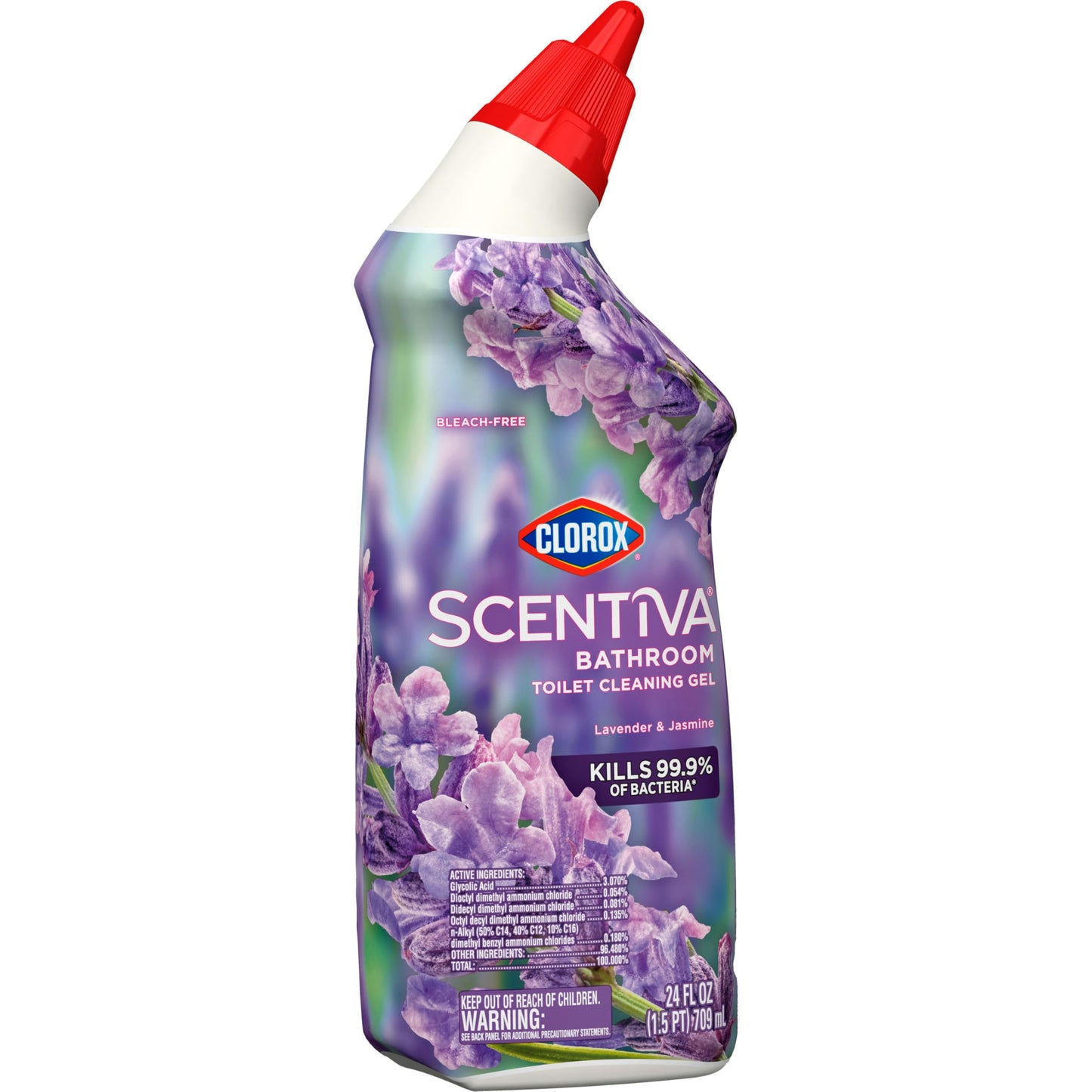 Clorox Scentiva Bathroom Toilet Cleaning Gel, Lavender and Jasmine, 24 Fluid Ounces (Pack of 2)