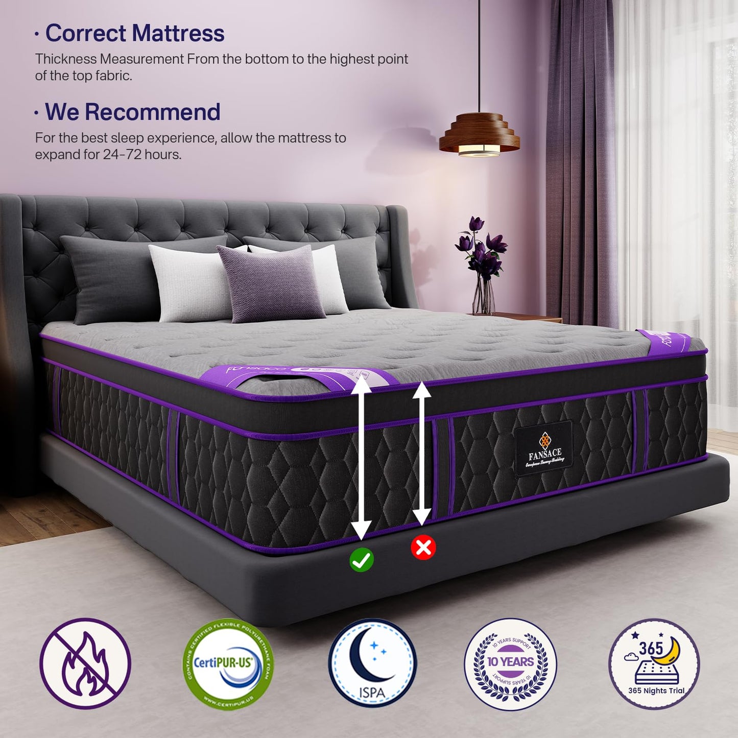 King Size Mattress, 14 Inch Deluxe Hybrid King Mattress in a Box, Cooling-Gel Memory Foam & Pocket Springs, Medium Firm, Pressure Relief, Extra Edge Support, 365-Night Trial (2026 Upgraded Support)