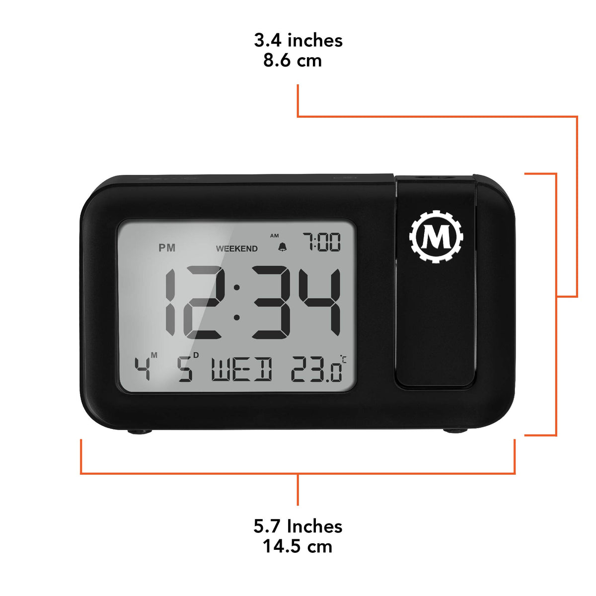 Backlit Large Display Projection Clock by Marathon Watch Company