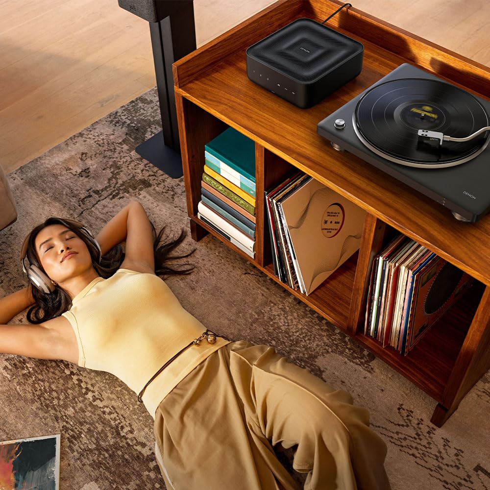 Denon DP-500BT Hi-Fi Bluetooth Turntable, Semi-Automatic Operation, Black