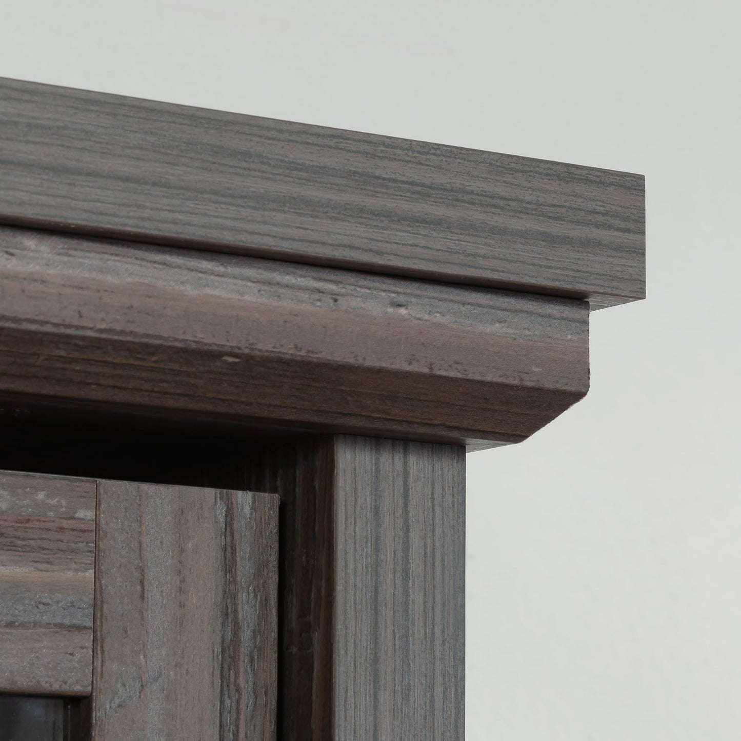 Sauder Aspen Post Hutch in, Pebble Pine Finish
