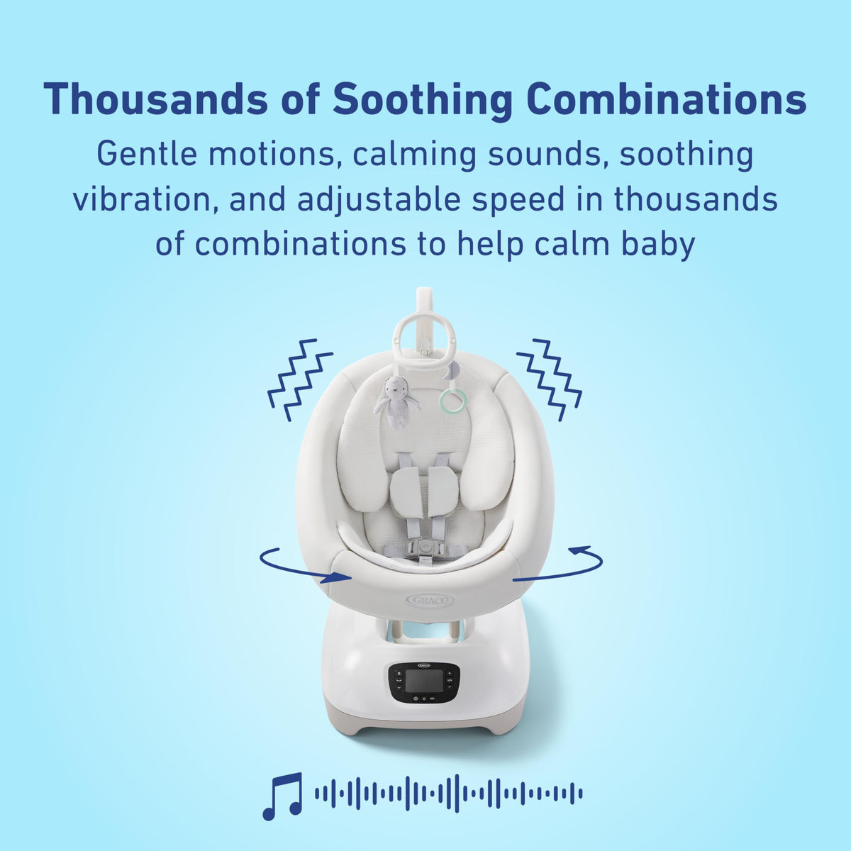 Graco SmartSense Soothing Baby Swing with Cry Detection Technology, Rori
