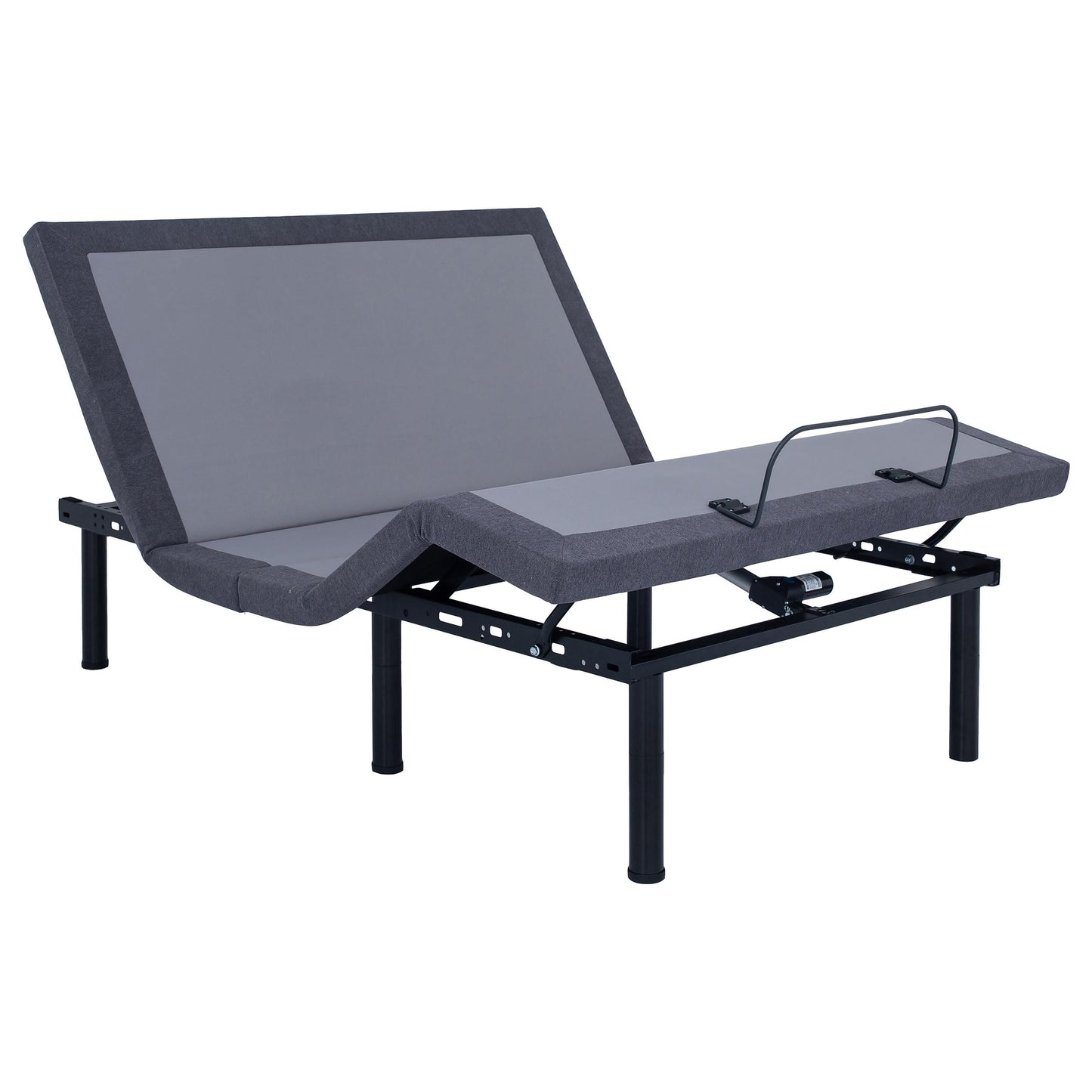 Coaster Home Furnishings Clara Contemporary California King Size Upholstered Adjustable Bed Base with Wireless Remote Height Adjustable Legs Easy Assembly Black 350131KW