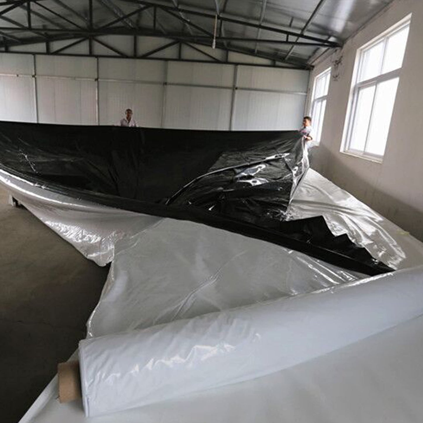 TEXALAN Black and White Panda Film 5.5 Mil Poly Film 100% Virgin Poly Material (10X25FT)