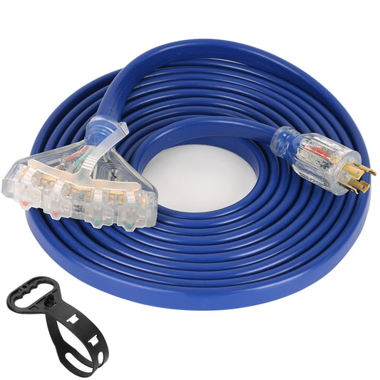 S7 25FT 30 Amp Generator Extension Cord, NEMA L14-30P to 4X 5-20R Generator Adapter Cord, 10 Gauge 4 Prong Heavy Duty Locking Power Cord, 125/250V 7500W for Home Backup, Outdoor & Jobsite