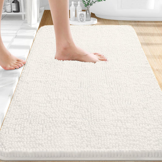 OLANLY Bathroom Rugs 30x20, Extra Soft Absorbent Chenille Bath Rugs