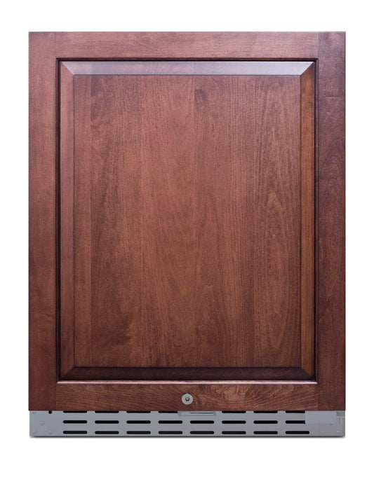 Summit 24” Refrigerator, Built-in, Outdoor Refrigerator, 4.2 cu.ft. Capacity, ADA Compliant, Stainless Steel Cabinet, Panel Ready Door*- AL55OSCSSIF (Panels Not Included)