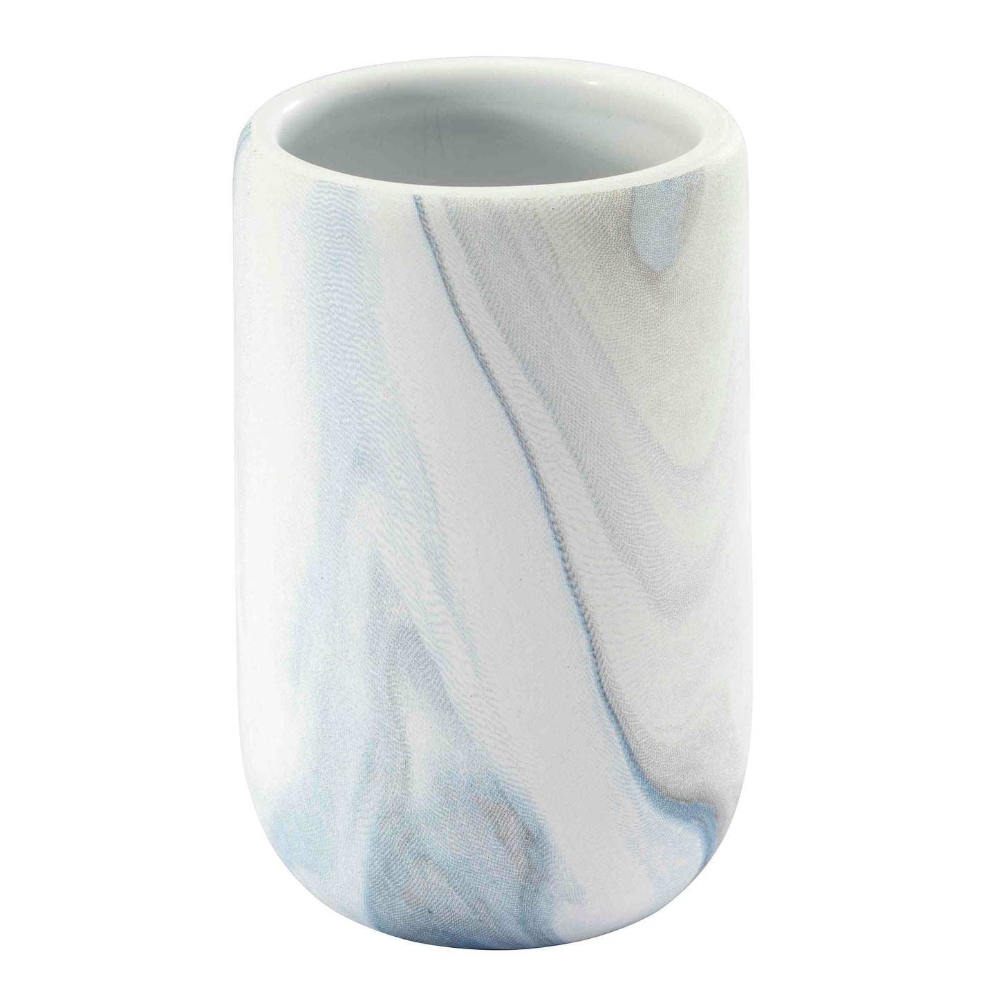 Avanti Linens - Tumbler, Resin Countertop Accessories, Guest Bathroom Essentials (Waves Collection, Blue)