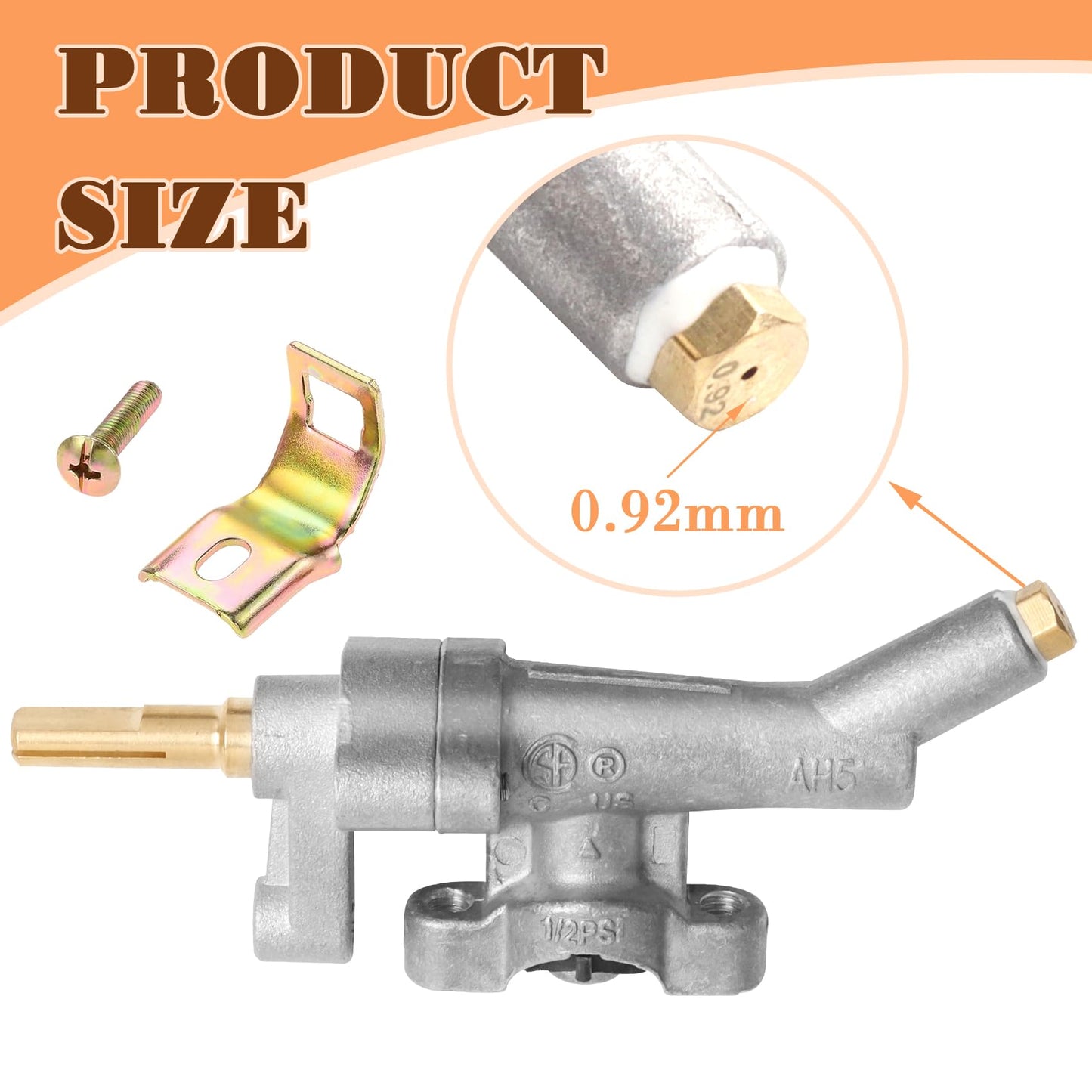 Gas Grill Manifold Main Grill Burner Control Valve Replacement Parts for Weber Spirit E-310 S-310 E-210 E-315, Grill Burner Valve for Weber Spirit(2013-Current) & Spirit II Series - Propane(LP)