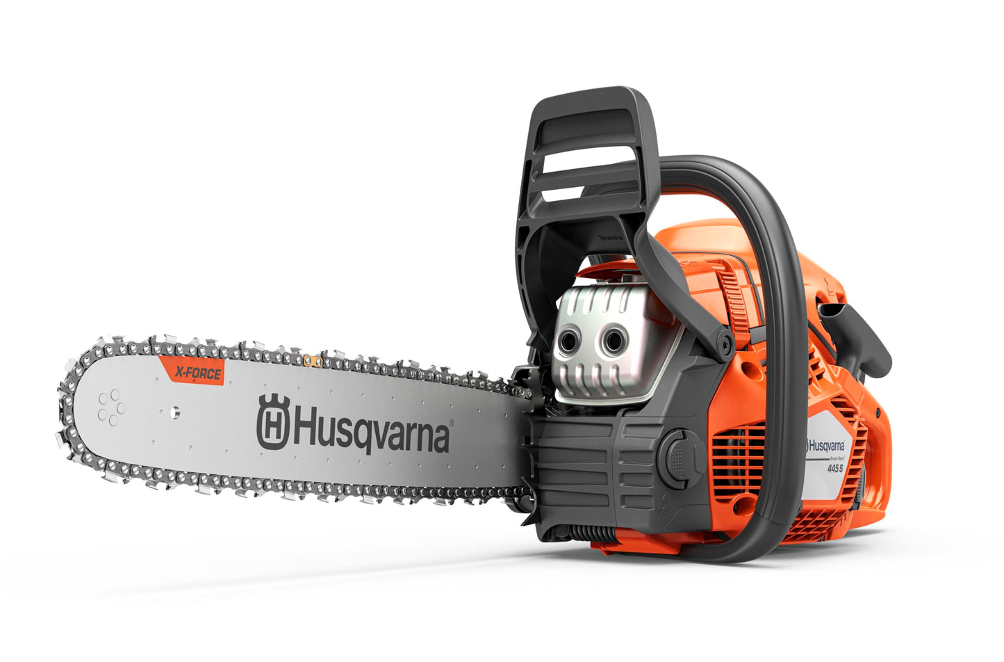 Husqvarna 445S Gas Chainsaw 18 Inch, 50-cc 3-HP, 2-Cycle X-Torq Engine, with Automatic Oiler, For Wood Cutting and Tree Trimming, Gifts for Men