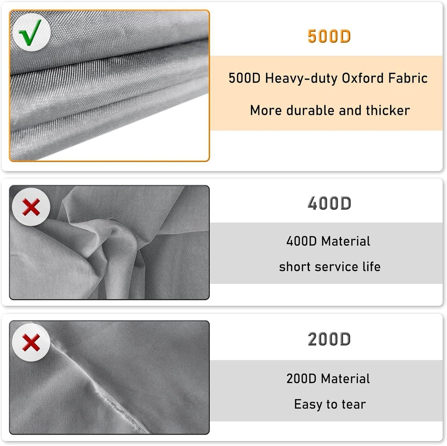STARTWO Outdoor Waterproof Patio Furniture Covers 4-Piece Set for Chairs, Loveseat and Coffee Table, Grey