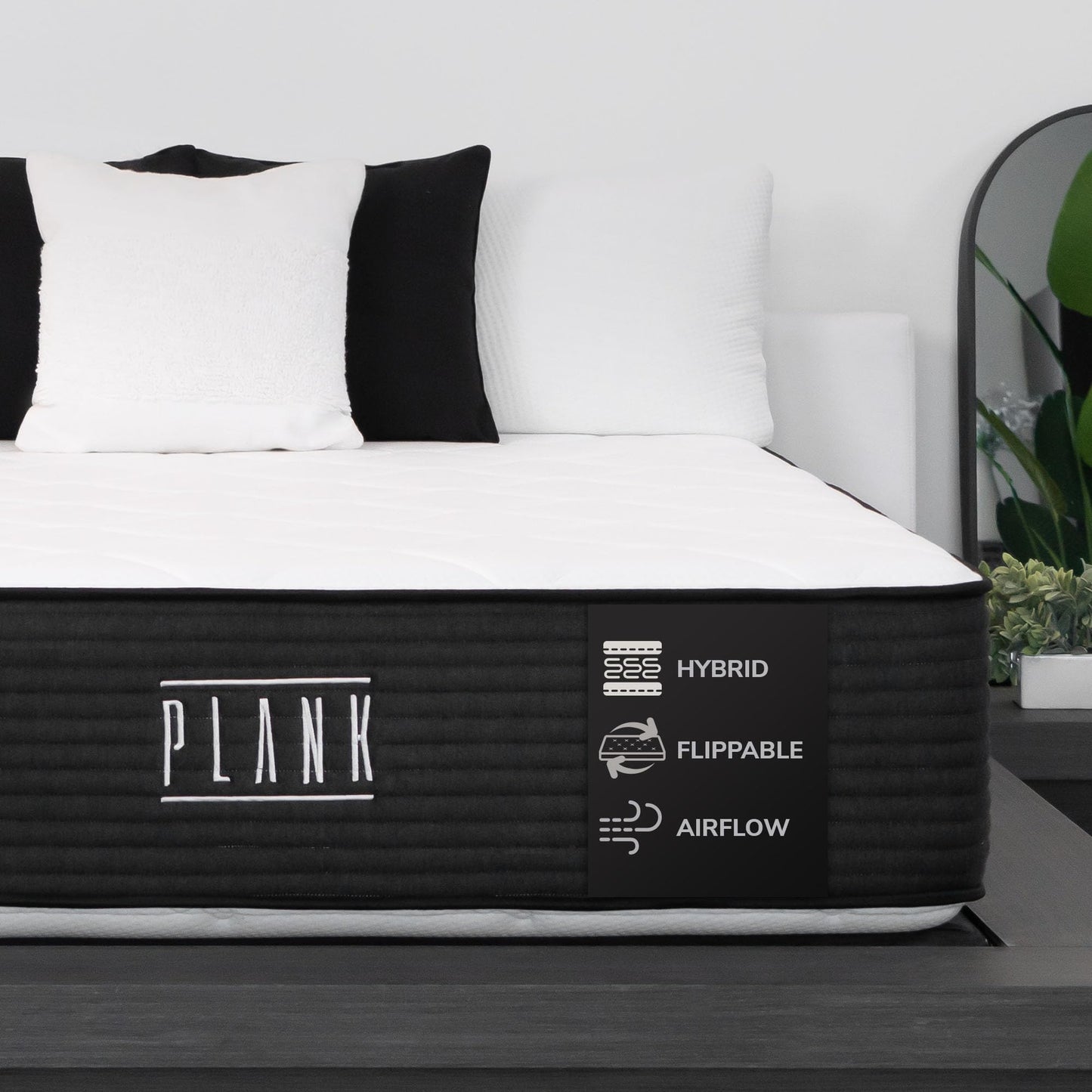Brooklyn Bedding Plank Firm Luxe 13" Olympic Queen 66x80 Hybrid Mattress