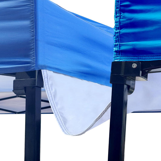 Joramoy 10 Feet Canopy Rain Gutter for Instant Pop Up Canopy, Canopy Tent Drainage Accessory Rain Gutter with Velcro Straps (White)