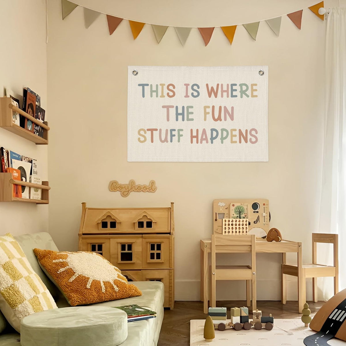 PLKMN Playroom Wall Decor,Boho Classroom Decorations