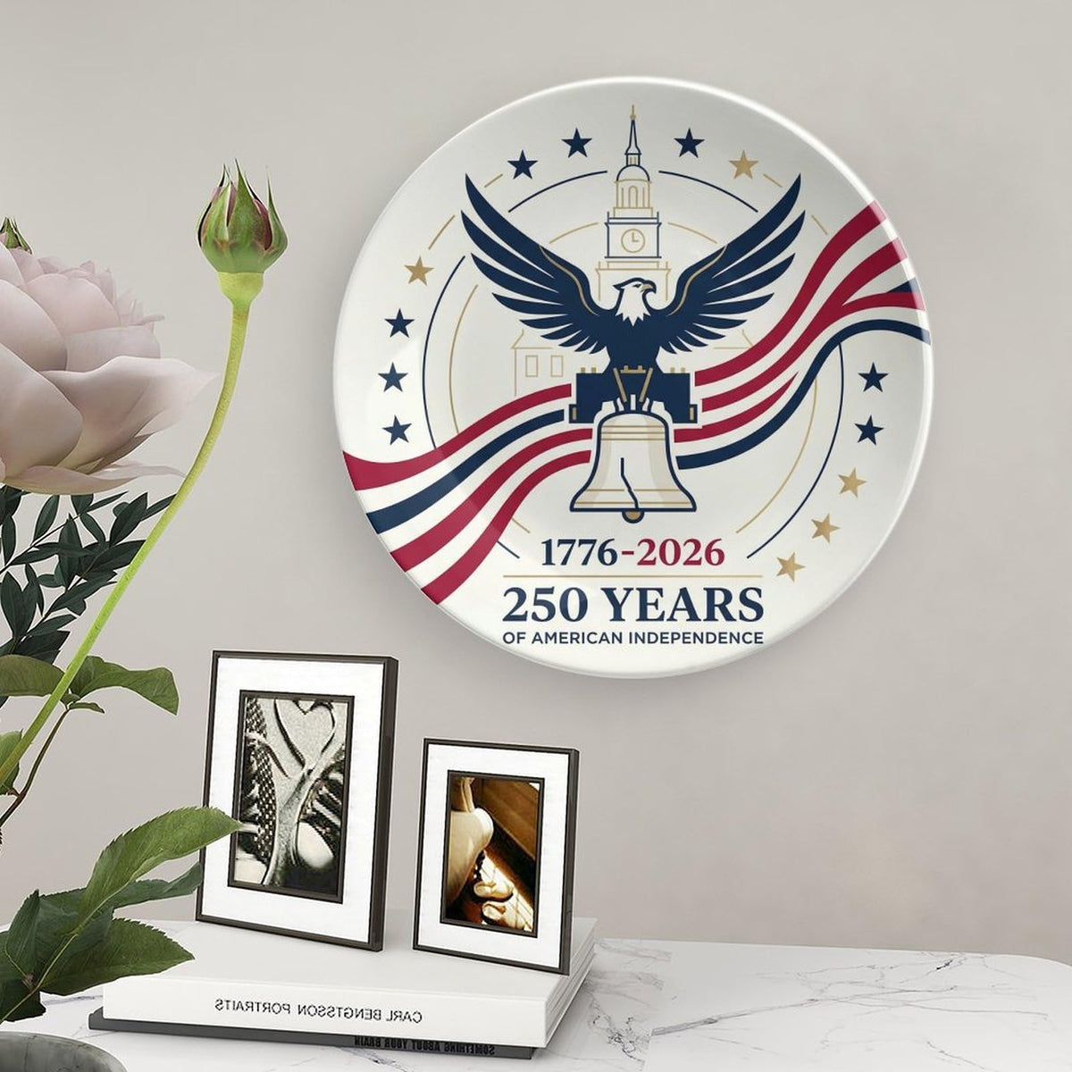 Nichcepts 250th Anniversary Decorative Plates 8 Inch Eagle Liberty Bell
