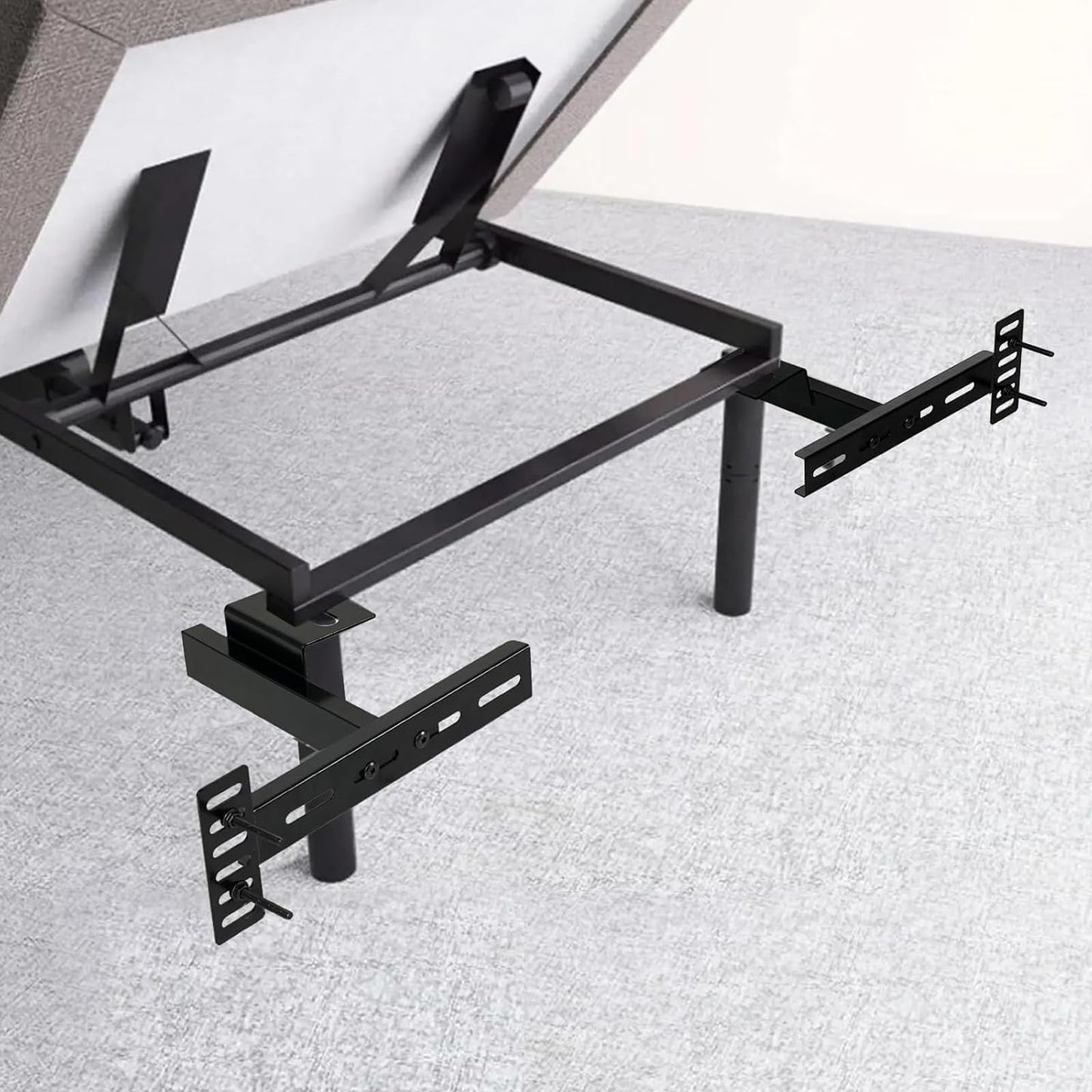 Headboard Brackets for Bed Frame, Adjustable Brackets for Headboard, Universal with Footboard Extension Kit, Fit for Queen King Full Size Headboards, Easy Installation, Set of 2
