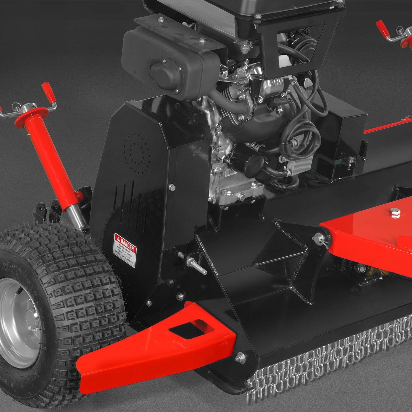 MechMaxx 55" Tow-Behind ATV Offset Flail Mower, ZONSEN 23HP 679cc E-Start Gas Engine Powered; 0.4-2.5in Adjustable Mowing Height, ATV140