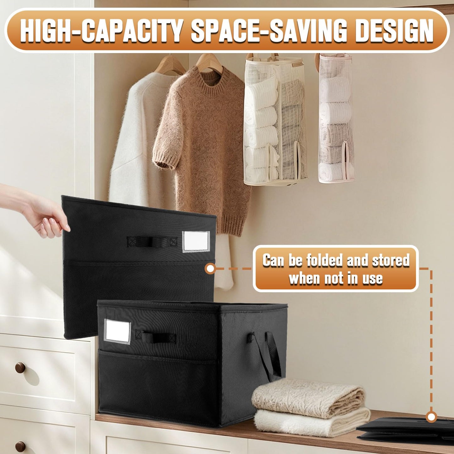 GOIMGN 2 Pack Shoe Storage Organizer Box for Closet Adjustable Dividers