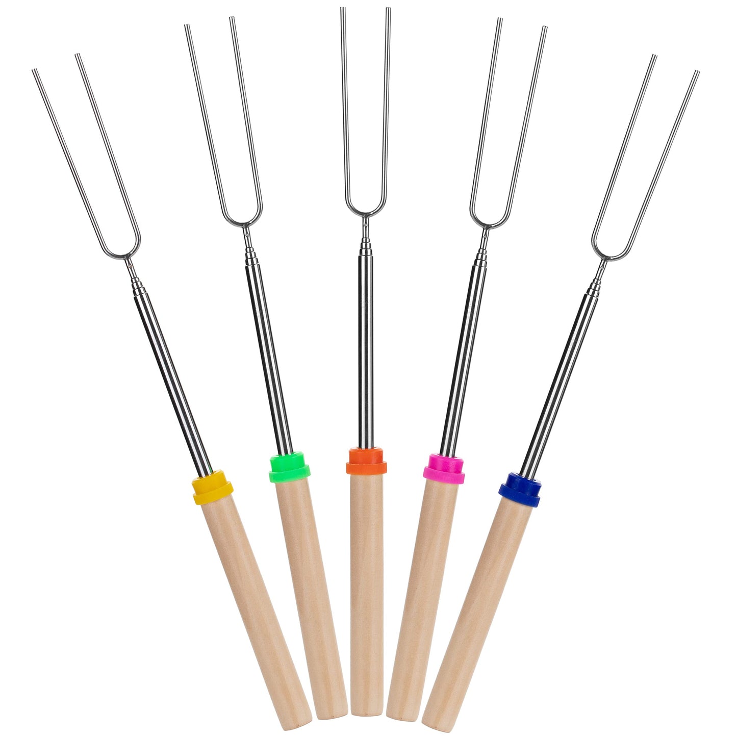 UNCO- Marshmallow Roasting Sticks, 32”, 5 Pack, Dark Brown