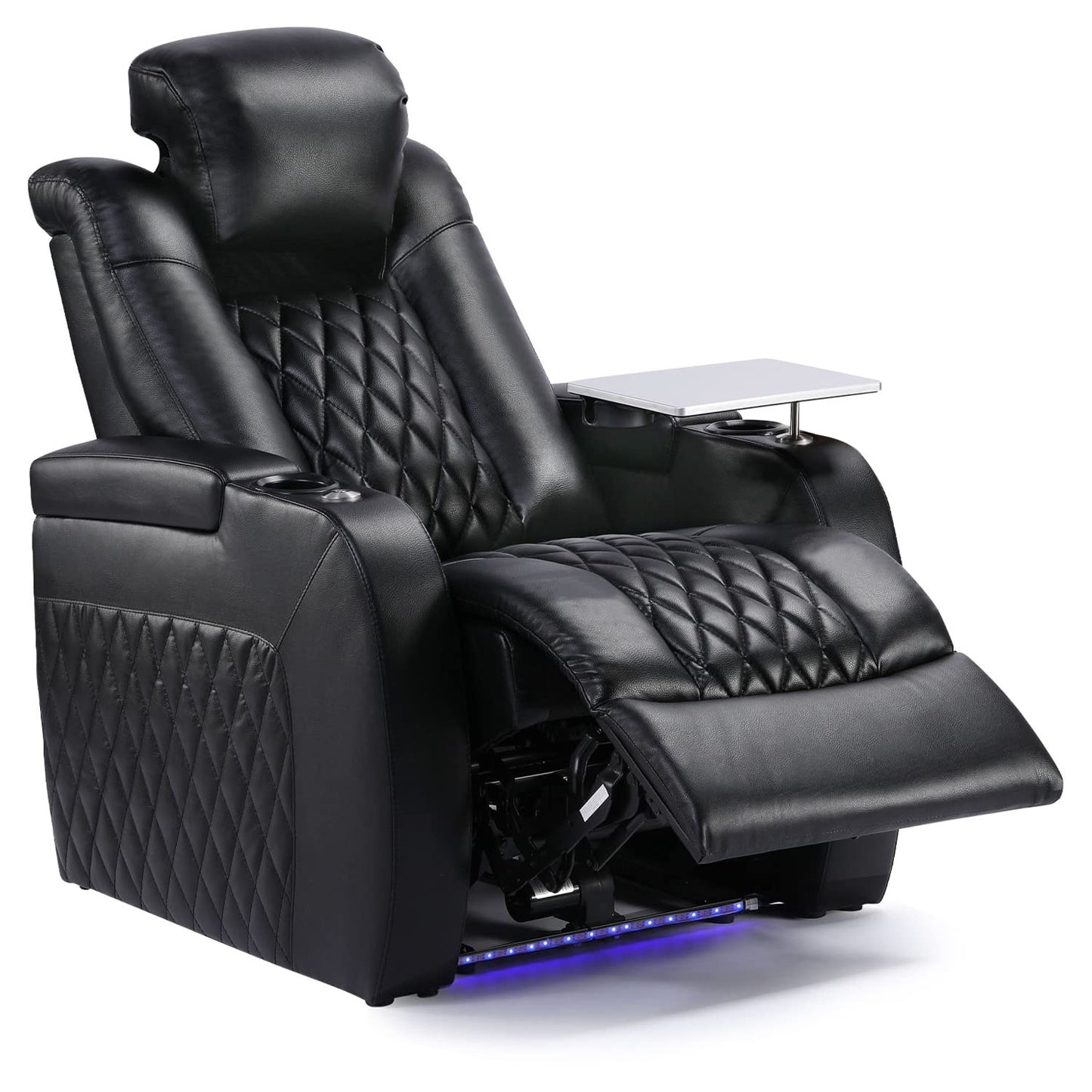 Weilianda Home Theater Seating, Top Grain Leather Movie Theater Chair