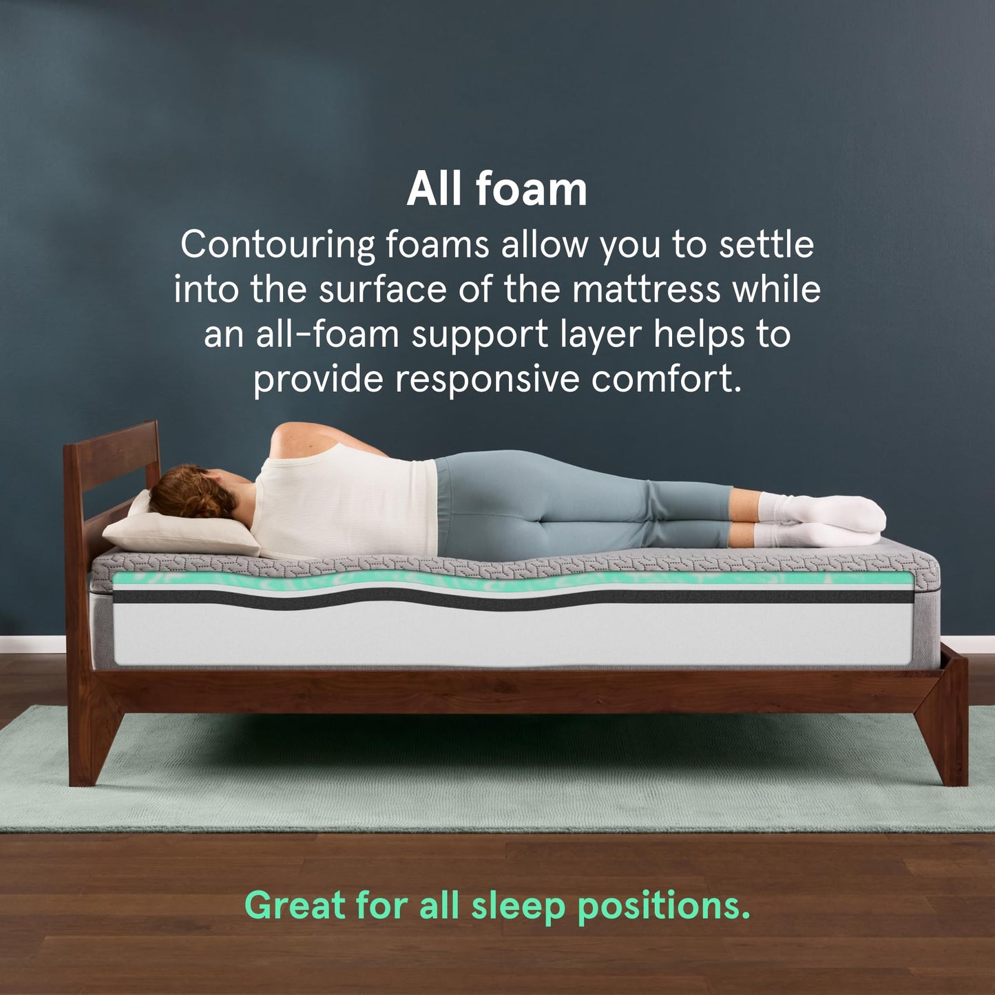 Tuft & Needle - New Mint Medium Gel Foam Twin Mattress - Enhanced Cooling, Responsive Comfort, Pressure Relief and Support, CertiPUR-US, 100-Night Trial, and 10 Year Limited Warranty