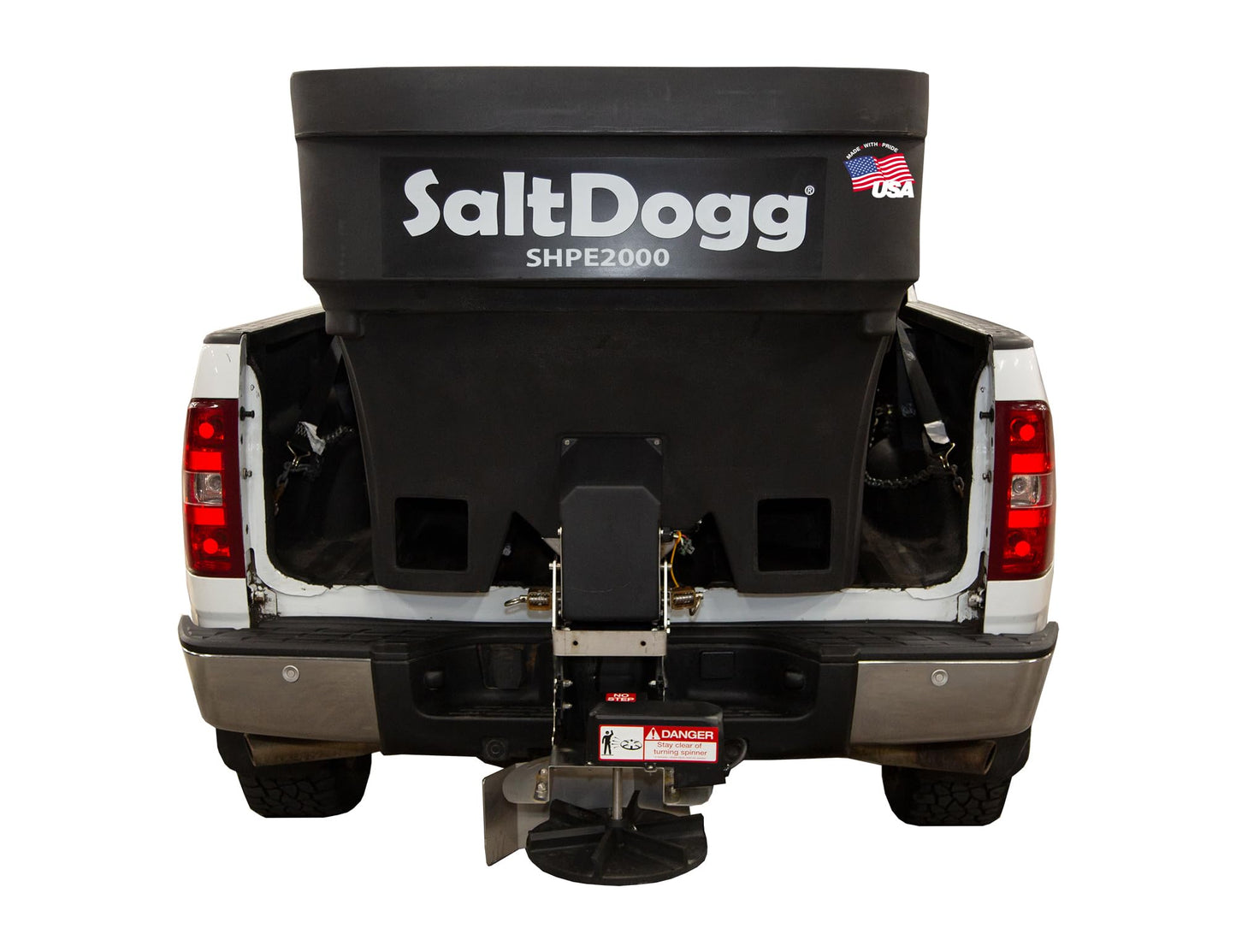 Buyers Products SaltDogg SHPE2000 Commercial Salt & Sand Spreader w/ Electric Drive Hopper, Made In The USA, 2.0 Cu Yds Capacity, Stainless Steel Auger, Medium/Heavy Commercial Salt Spreader